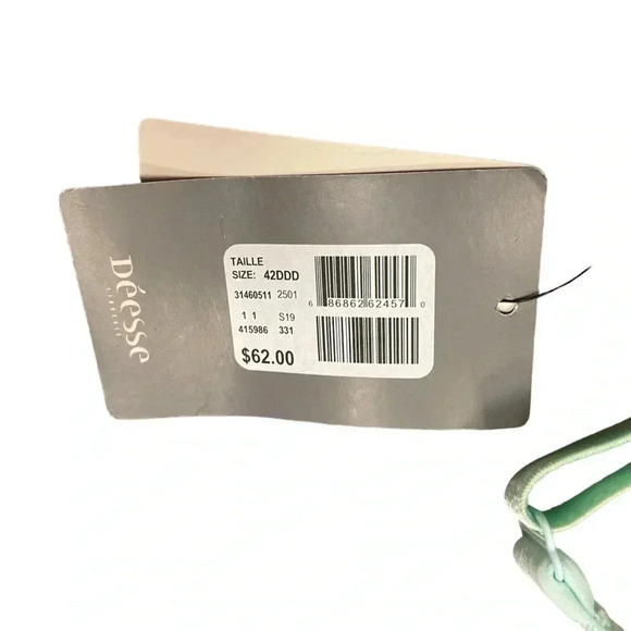 Deesse NWT The Contour Flirt Seafoam Bra Size  42DDD - Picture 7 of 7